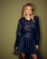 Camisa Jeans com Bordado