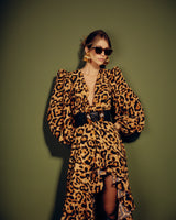 Vestido Animal Print Assimétrico