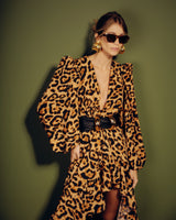 Vestido Animal Print Assimétrico