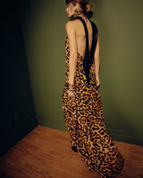 Vestido Longo Animal Print Fluido